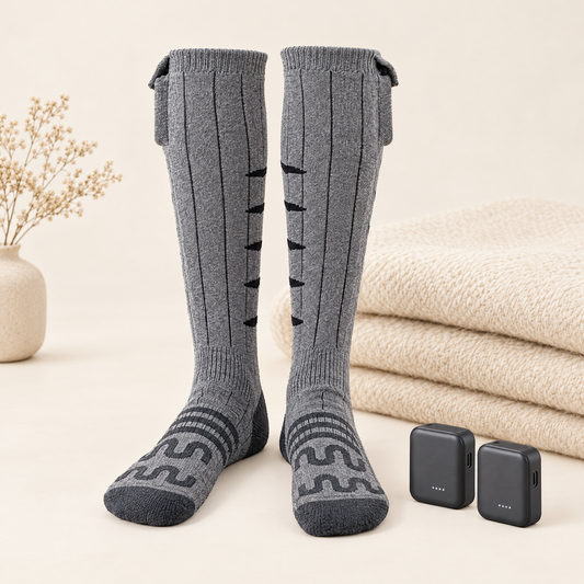 Chaussettes chauffantes rechargeables 5000 mAh – vue produit (packshot)